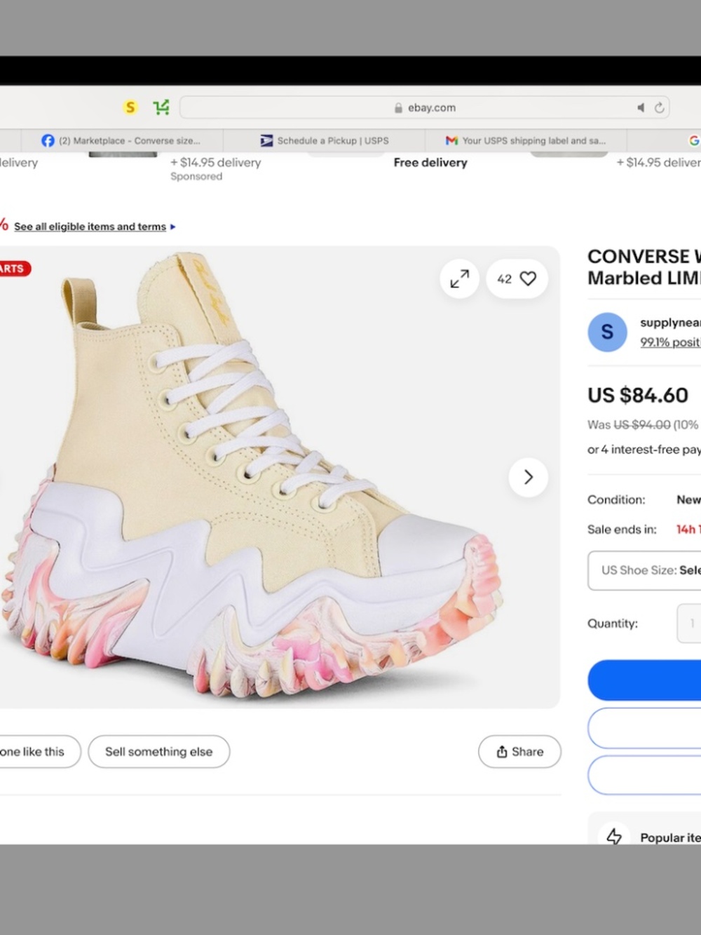 CONVERSE WOMEN'S Run Star Motion Cx Marbled LIMITED EDITION Comfort Sneaker 7